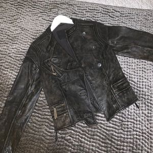 Allsaints Italian leather moto jacket
